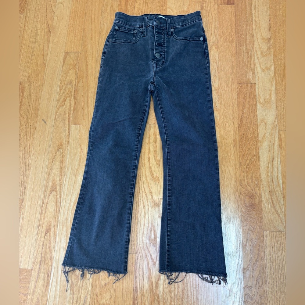 EUC Madewell Cali Demi-Boot Jeans Raw finish 24 cowgirl western casual